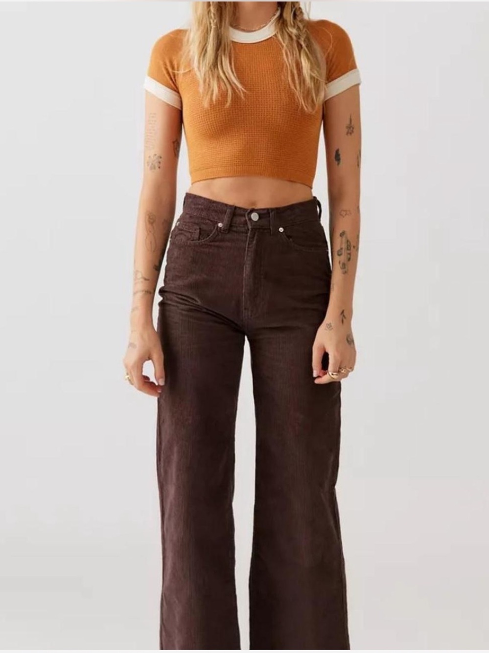 BDG High Rise & Wide Corduroy Jeans in Dark Espresso Brown ☕️